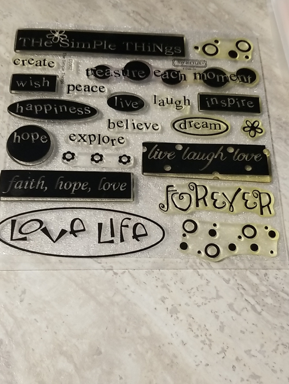 Close To My Heart Clear Stamp Set The Simple things